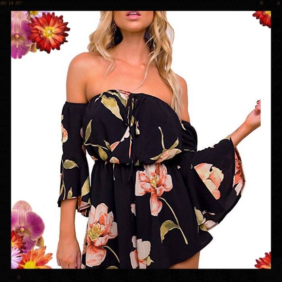 ✨🍭✨BNWT MINI FLORAL ROMPER✨🍭✨ - Picture 2 of 4